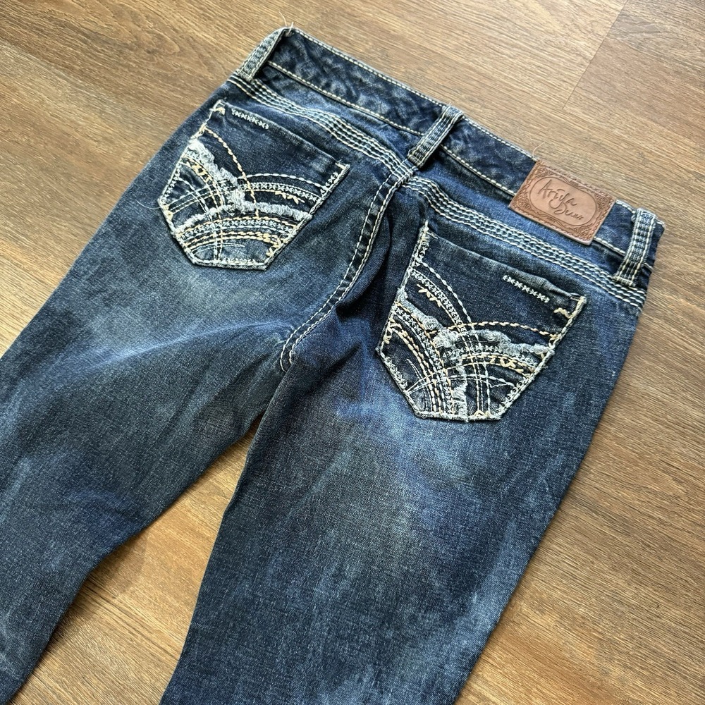 Ariya Jeans Women's Bootcut Flare‎ Leg Blue Jeans Sz 7/8 Country Cowgirl